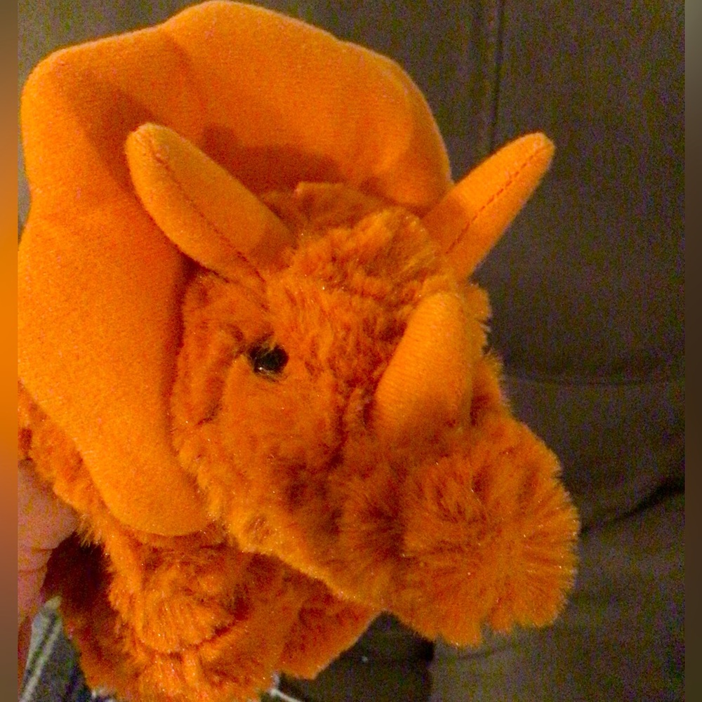 Orange Dino plush